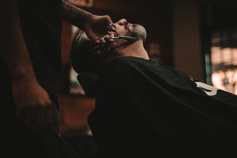Barber at work